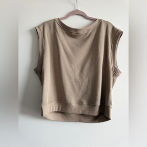 Maeve Anthropologie Beige Short Sleeve Sweater with Bow